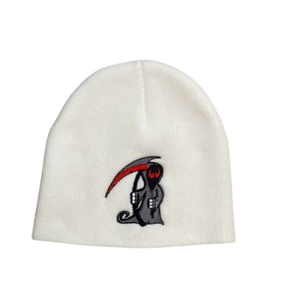 Beanie Hat Grim Reaper Gothic Embroidered Beanie Hat for Men Hats for Women - Picture 2 of 4